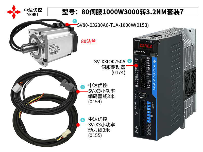 80伺服1000W3000转3.2NM套装7(0174)